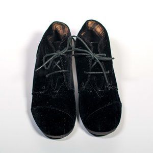 Sold-Black Suede Wedges w/ Laces